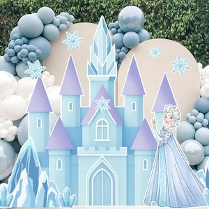 BIG BUNDLE FROZEN Prinzessin Schloss Ausschnitt: Geburtstags-Party-Dekoration (Digitaler Download) FROZ11