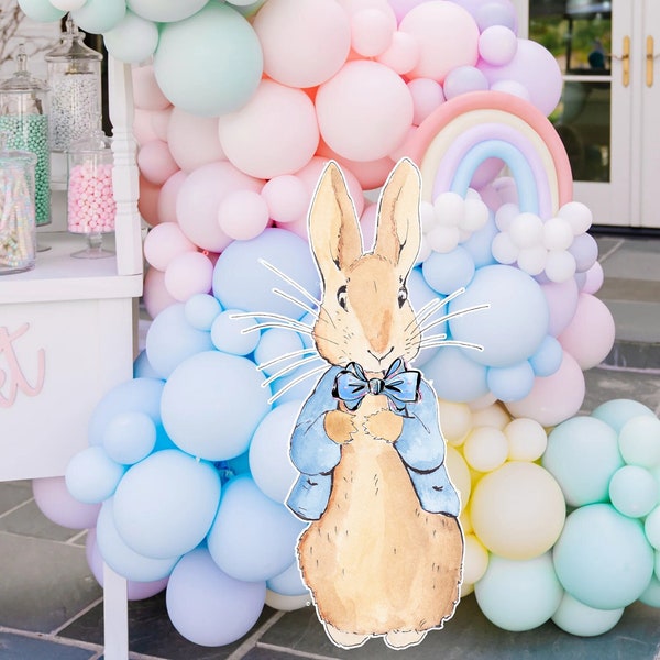 BIG DECOR RABBIT Cutout Birthday Baby shower Centerpiece Party Instant Download printable RAB1