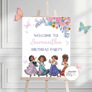 Editable and Printable La Familia Welcome Sign template, Girl Party Welcome Sign Download, kid party Supplies, welcome sign printable FAM1