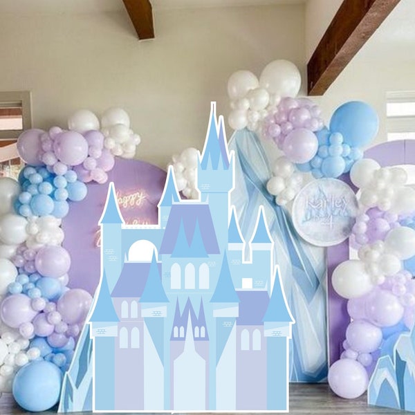 CHÂTEAU GRAND DÉCOR Découpe princesse Fête d’anniversaire Château congelé Princesse Téléchargement instantané imprimable FROZ11