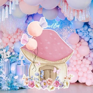 FAIRY BIG DECOR Cutout Fairy Birthday Whimsical Enchanted Fairy Party Magical Floral Fairy Princess Instant Download printable 0002F