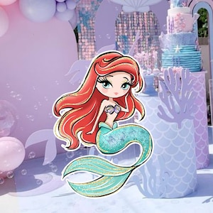 BIG DECOR Mermaid Cutout Birthday Under The Sea Party Magical  Sea Party Instant Download printable MER11