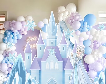 BIG BUNDLE FROZEN Princess Castle Cutout: Birthday Party Decoration (Digital Download) FROZ11