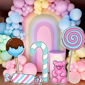 GRANDE PACOTE DE DECORAÇÃO Doces Gummies Jelly Bears Recortados Festa de Aniversário Doces Chá de Bebê Download instantâneo para impressão ICE1