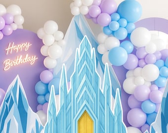FROZEN CASTLE Princess Castle Cutout: Birthday Party Decoration (Digital Download)