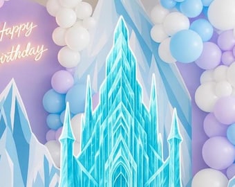 FROZEN CASTLE Prinzessin Schloss Ausschnitt: Birthday Party Dekoration (Digitaler Download)