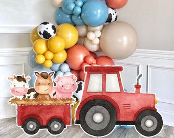 Cumpleaños de GRANJA DE DECORACIÓN GRANDE: Animales de granja de decoración recortada, Baby Shower imprimible de granja, fiesta de cumpleaños, descarga digital FARM11