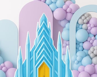 FROZEN CASTLE Prinzessin Schloss Ausschnitt: Birthday Party Dekoration (Digitaler Download)