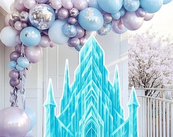 FROZEN CASTLE Princess Castle Cutout: Birthday Party Decoration (Digital Download)