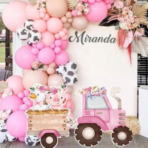 BIG DECOR FARM Dom Dziewczyna Wycinanka Dekoracja Barnyard Ranch Zwierzęta Dekoracje imprezowe, Baby Shower, Przyjęcie urodzinowe, cyfrowe pobieranie FARM11