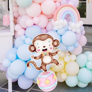 BIG DECOR CIRCUS: Wycinanki dekoracyjne cyrkowe dekoracje karnawałowe, karnawałowe Baby Shower, przyjęcie urodzinowe, pobieranie cyfrowe CIR1
