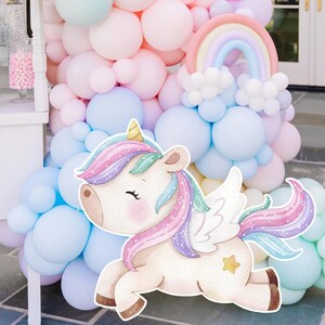 BIG DECOR w sprzedaży: Wycinanka Dekoracja Jednorożec Urodziny, JEDNOROŻEC Baby Shower, Urodziny, cyfrowe pobieranie UNI5555