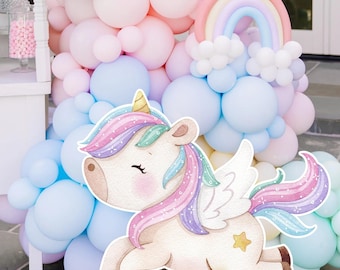 BIG DECOR w sprzedaży: Wycinanka Dekoracja Jednorożec Urodziny, JEDNOROŻEC Baby Shower, Urodziny, cyfrowe pobieranie UNI5555