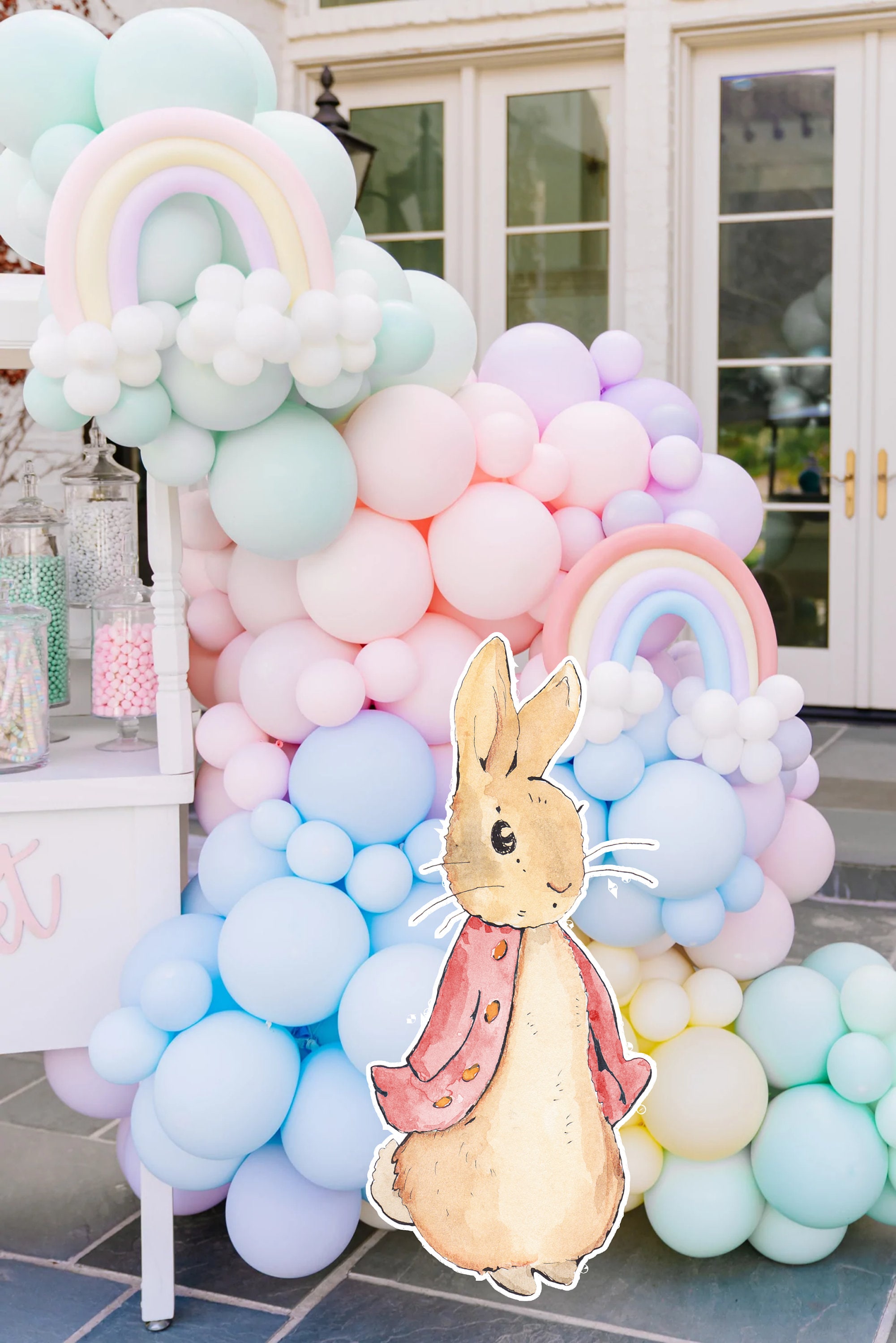 難あり*Katie BABY BUNNY SHOWER ブラウス Large Bunny Cutout, Cute Bunny Baby Shower Props, Baby