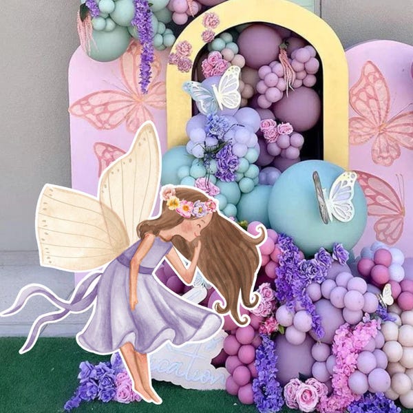 Fairy Birthday Party Decor: Whimsical Cutout (Digital Download)