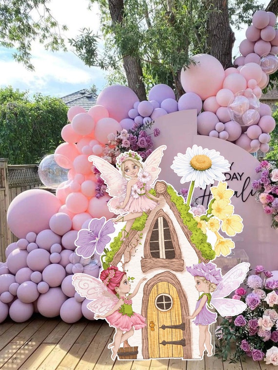 thumbnail image 2 of Fairy Birthday Party Decorations - Garden Theme Party Supplies With Backdrop, Banner & Balloons 2 of 9