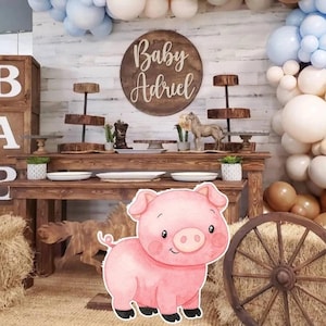GRANDE FATTORIA DECOR compleanno: Decorazione da ritagliare con animali della fattoria, fattoria stampabile Baby Shower, Festa di compleanno, download digitale FARM11