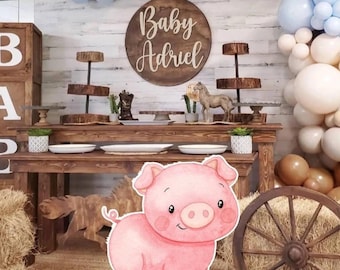 BIG DECOR FARM birthday: Cutout Decor farm animals, farm printable Baby Shower, Birthday Party, digital download FARM11