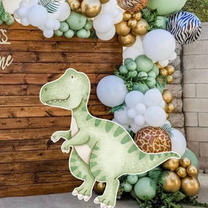 DECORAÇÃO GRANDE DINOSSAURO: Decoração Recortada Dinossauro Jurássico, Decoração Dino Chá de Bebê, Festa de Aniversário, download digital DIN22