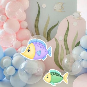 BUNDLE OCEAN big DECOR Cutout Under the sea Party Decorations Birthday Instant Download printable OCE11