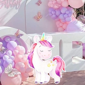BIG DECOR em promoção: Decoração recortada Unicórnio Aniversário, Chá de Bebê UNICÓRNIO, Festa de Aniversário, download digital UNI4444