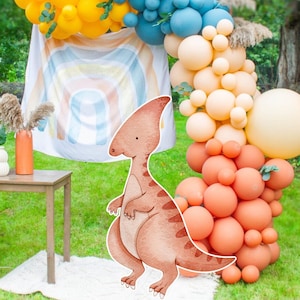 DUŻY DEKORACYJNY DINOZAUR: Wycinanka Dekoracja Dinozaur Jurajski, Dekoracja Dino Baby Shower, Przyjęcie urodzinowe, cyfrowe pobieranie DIN22