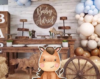 BIG DECOR FARM birthday: Cutout Decor farm animals, farm printable Baby Shower, Birthday Party, digital download FARM11