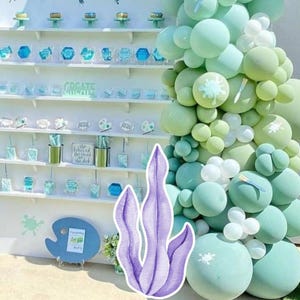 OCEAN BIG DECOR Knipsel Onder de zee Feestdecoraties Verjaardag Instant Download afdrukbare OCE11