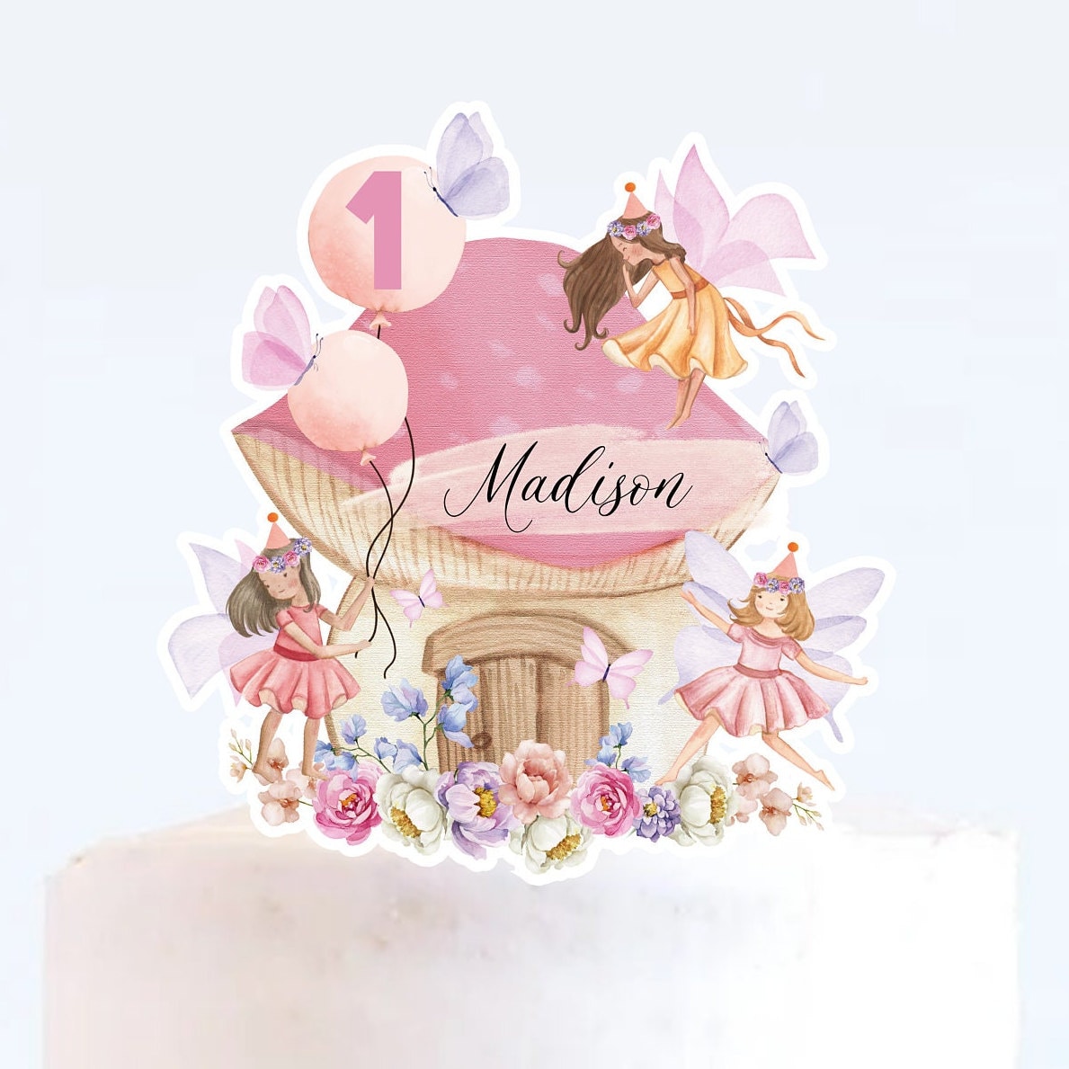 Fairy Garden Cake Topper Set - Fairy door, fairy swing, enchanted tree,  magical 