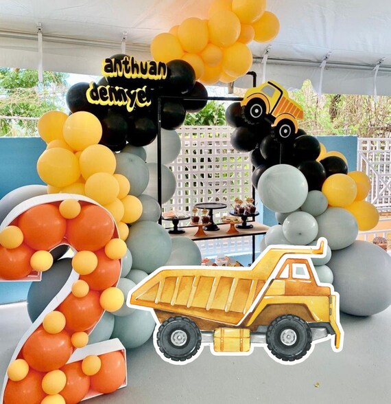 BIG DECOR on sale Cutout Construction Birthday Cutout Decor Baby Shower Birthday Party digital download Party Instant printable K1