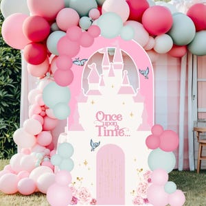 CASTLE BIG DECOR Cutout princess Birthday Party  castle Princess Instant Download printable FROZ11
