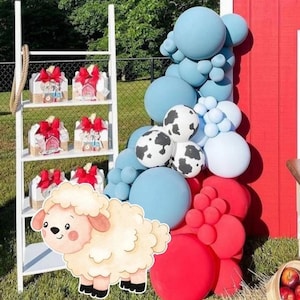 Aniversário da GRANDE DECORAÇÃO FAZENDA: Decoração recortada de animais da fazenda, chá de bebê para imprimir na fazenda, festa de aniversário, download digital FARM11