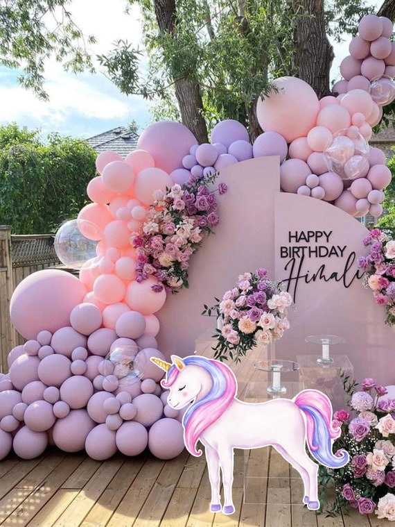 Personalised Pastel Rainbow Unicorn Party Decorations - Katie J Design and  Events