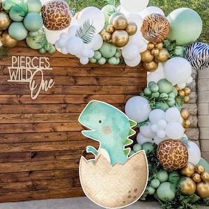 DUŻY DEKORACYJNY DINOZAUR: Wycinanka Dekoracja Dinozaur Jurajski, Dekoracja Dino Baby Shower, Przyjęcie urodzinowe, cyfrowe pobieranie DIN33