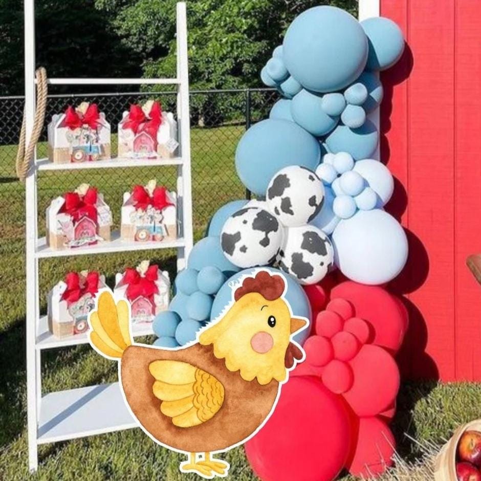 BIG DECOR FARM urodziny: Wycinane dekoracje zwierząt gospodarskich, farma do wydrukowania Baby Shower, przyjęcie urodzinowe, cyfrowe pobieranie FARM11