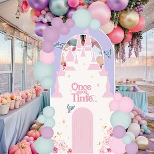CASTLE BIG DECOR Cutout princess Birthday Party  castle Princess Instant Download printable FROZ11