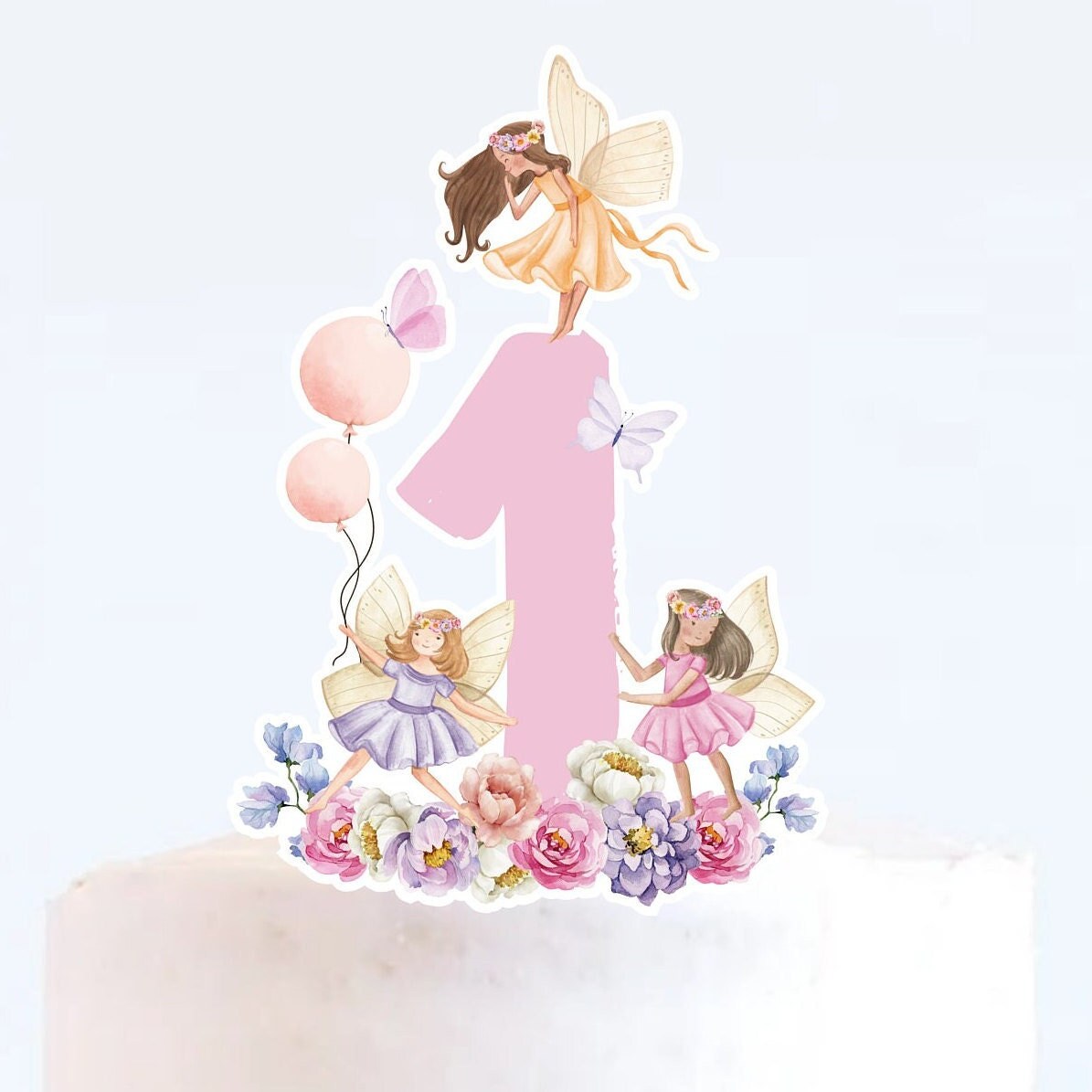 Fairy One Cake Topper, Fairy Themed 1st Birthday Cake Topper, Whimsical  First Birthday Decorations, Pixie 1st Birthday Cake Topper by RSVP Parties  and Events