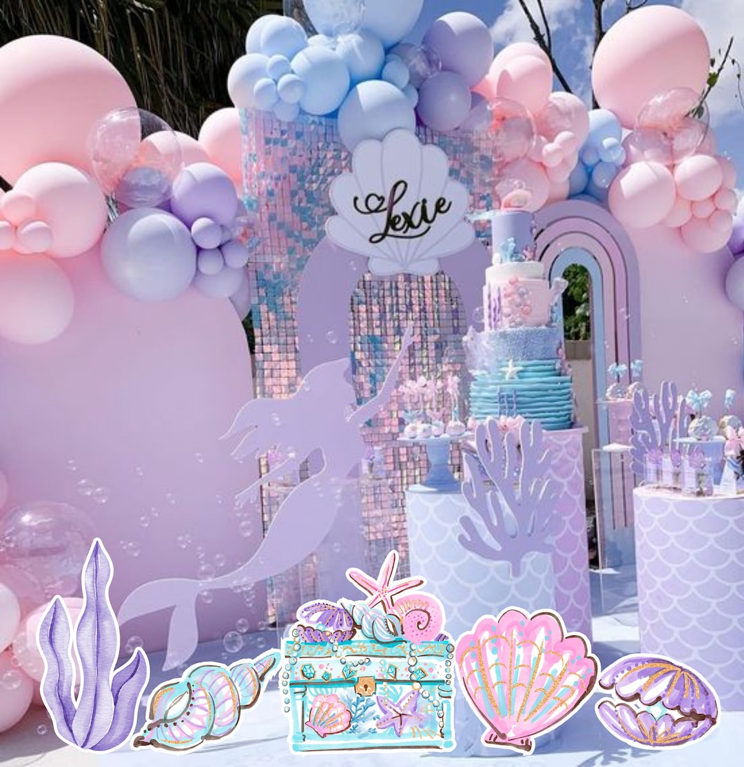 Lot De 98 Accessoires De Fête Sirène – Bracelets, Porte-clés, Pinces à Cheveux Et Sacs Cadeaux – Anniversaire Enfant