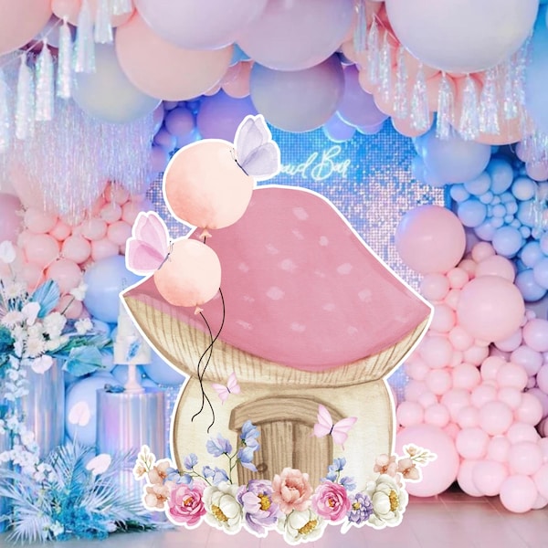 Fairy Birthday Party Decor: Floral Princess Cutout (Digital Download)