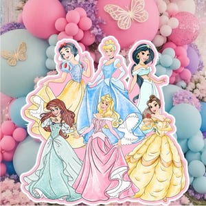 BIG DECOR PRINCESS: Cutout Decor Princes, Princes Birthday Decoration Baby Shower, Birthday Party, digital download Cutout Decor PRINC1