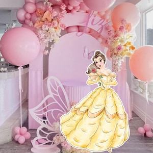 Décoration princesse découpée : décoration de fête d&#39;anniversaire (téléchargement numérique)