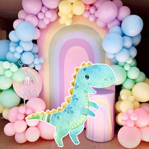 DUŻY DEKORACYJNY DINOZAUR: Wycinanka Dekoracja Dinozaur Jurajski, Dekoracja Dino Baby Shower, Przyjęcie urodzinowe, pobieranie cyfrowe DIN11