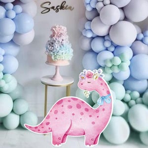 DUŻY DEKORACYJNY DINOZAUR: Wycinanka Dekoracja Dinozaur Jurajski, Dekoracja Dino Baby Shower, Przyjęcie urodzinowe, cyfrowe pobieranie DIN22