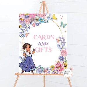 LA FAMILIA Kaarten en geschenken Bord Verjaardagsbord Geschenken Tafeldecor Magische Tuinfeest Decor Meisje Tafelborddecoraties AFDRUKBAAR FAM1