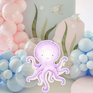 OCÉANO GRANDE DECORACIÓN Recorte Bajo el mar Decoraciones para fiestas Cumpleaños Descarga instantánea imprimible OCE11