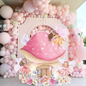 FAIRY BIG DECOR Cutout Fairy Birthday Whimsical Enchanted Fairy Party Magical Floral Fairy Princess Instant Download printable 0002F