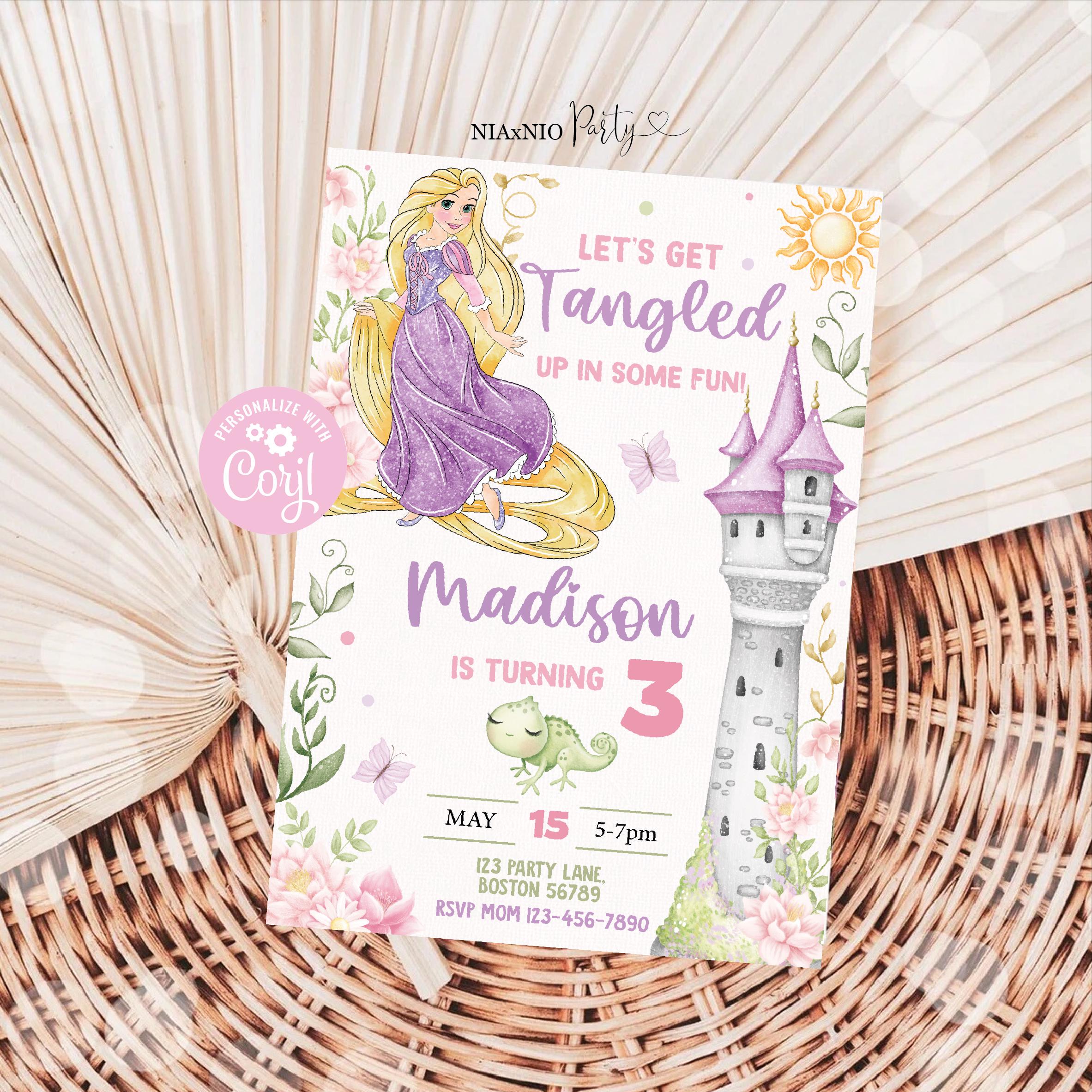 Rupenzel Invitations Editable Rapunzel Birthday Invitation: Princess Party (digital) - Etsy