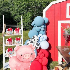 Cumpleaños de GRANJA DE DECORACIÓN GRANDE: Animales de granja de decoración recortada, Baby Shower imprimible de granja, fiesta de cumpleaños, descarga digital FARM11 imagen 3