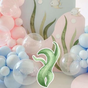 OCEAN BIG DECOR Knipsel Onder de zee Feestdecoraties Verjaardag Instant Download afdrukbare OCE11