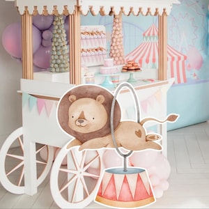 BIG DECOR CIRCUS : Cutout Decor Circus carnival decorations, carnival Baby Shower, Birthday Party, digital download CIR1